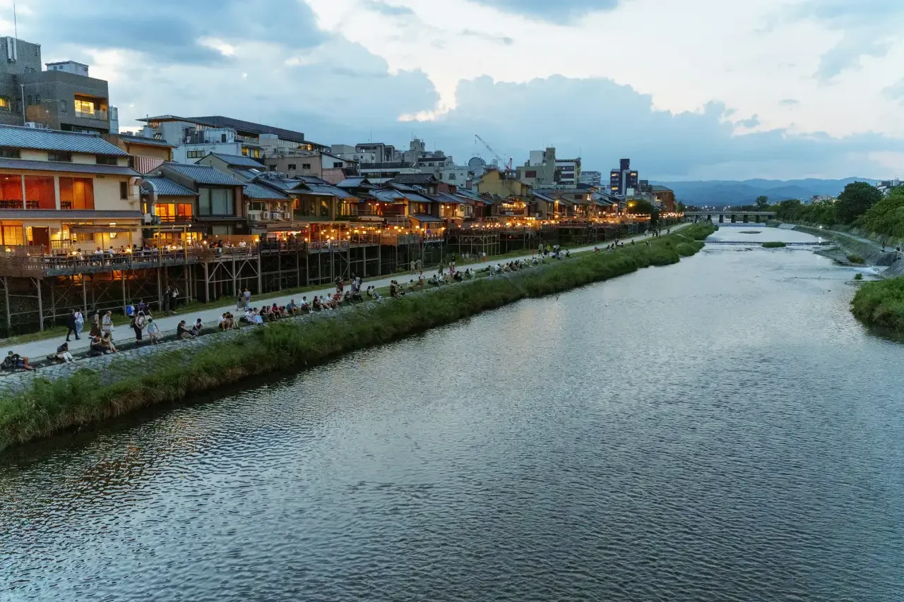 Kamo River in Kyoto Kamo River in Kyoto