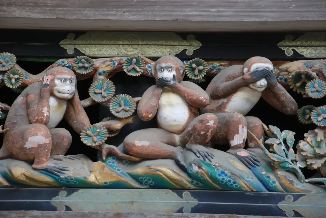 Three Monkeys, Tōshō-gū Temple in Nikko Three Monkeys, Tōshō-gū Temple in Nikko